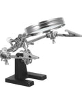 Pro Grade Repair Clip Magnifying Mirror And PCB Holder For Soldering Station with flexible clamps and magnifying glass on stand