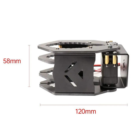 Side view of Dope High Torque Servo Robot Arm Gripper With Wave Edge Jaws, Symmetric Gripping For Stable Pickups Up To 500g.