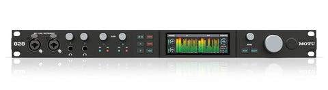 Front view of Next Gen 28x32 USB3 Audio Interface With 24 Bit RGB Display And Real Time Metering Pro Grade IO Built In Effects