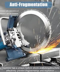 Heavy Duty Electric Concrete Circular Saw With 8800W Brushless Motor Slicing Through 50cm Of Material Featuring Visual Intelligent Water Cooling System For Dust Free Wall Grooving And Smooth Renovation Projects Crush Your Tasks Like A Pro Without Chokin, showcasing anti-fragmentation feature with saw blade.