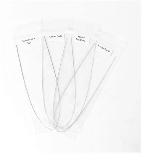Silver Solder Wire Kit Four Grades Extra Soft Soft Medium And Hard 12 Inch Length Each Ideal For Jewelry Making Soldering Projects