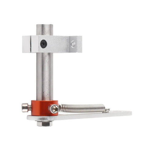 Adjustable Non Slip Aluminum Encoder Bracket For 38mm Encoders With 6mm Shaft showing side profile with steel rod and spring