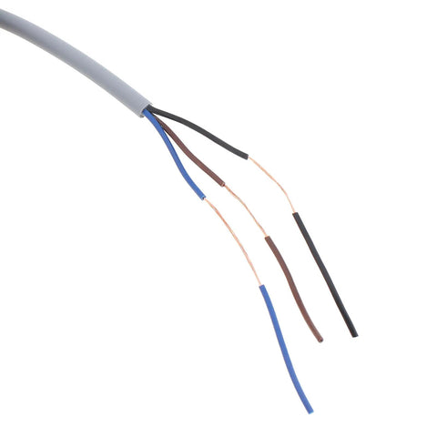 Three wires extending from a cable, part of the Two Pack PL-05N Inductive Proximity Sensor Switch 5mm Sensing Distance 3 Wire NPN NO DC 10-30V.