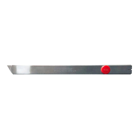 Side view of Auto Lock Stainless Steel Utility Knife With 9mm Blade Built In Snapper Pocket Clip Ambidextrous Tool For Pros And DIYers Rust Resistant Cutter Replacement BA50SS Blades Compatible Rugged Everyday Use
