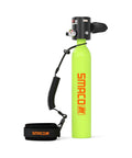 Grab And Go 0.5L Scuba Tank Portable Reusable Dive Cylinder For Snorkeling And Freediving, Emergency Air Backup Pony Bottle in green