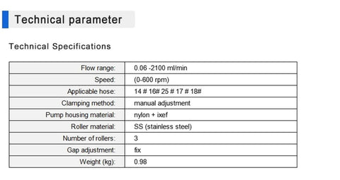 YLDZHOHNK High Flow Chemical Peristaltic Pump For Metered Transfer Of Corrosive Fluids In Industrial Labs And Process Control Systems With Reliable Performance And Precision Dosing Capabilities