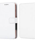 Premium White Snap-On Cover For Danew Trace T-One Plus Two Super Clear HD Tempered Glass Screen Protectors, front and back view.