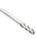 End mill, 1/4 in HSS, 4-flute, straight shank for wood, aluminum, steel.