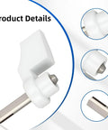 Sliding Door Thumb Turn Lock For Pella Interior Handles, Aluminum Alloy Construction, Lightweight Smooth Operation, White Finish