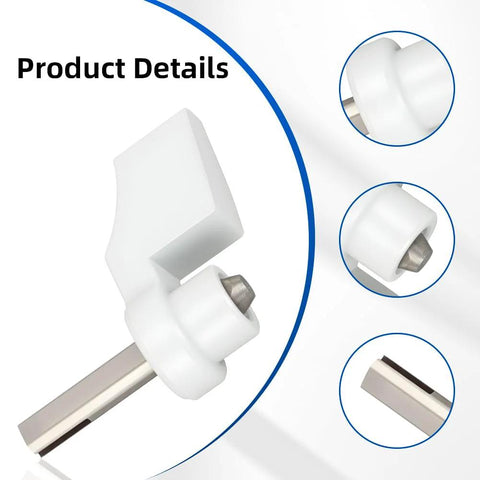 Sliding Door Thumb Turn Lock For Pella Interior Handles, Aluminum Alloy Construction, Lightweight Smooth Operation, White Finish