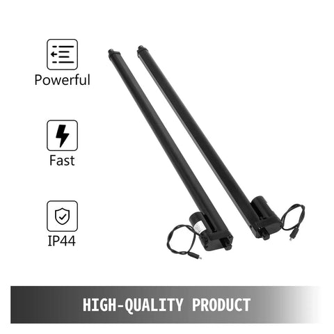 Heavy Duty 2 Pack Linear Actuator Kit Featuring 30 Inch Stroke And 900N Push Force Rugged 12V Dc Electric Motor For Recliner Tv Table Lift Built Like A Tank, black actuators with IP44 rating.