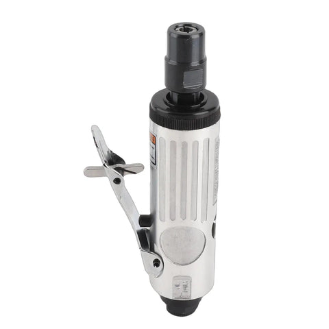 Heavy Duty Pneumatic Die Grinder With Lightweight Air Powered Build For Quick Cut And Detail Work In Tight Fits featuring a 3mm collet chuck.