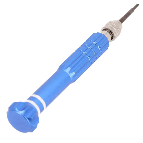 Cool 5-in-1 Chrome Vanadium Screwdriver Set Perfect For Phone Watch Repair With Torx T5 T6 Bits And Rugged Precision Hand Tool Kit That You Gotta Have!, blue precision screwdriver with metal chuck