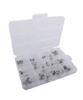 Straight Up Photography Essentials Solid Camera Screw Set With Heavy Duty 1 4 Inch 20 And 3 8 Inch 16 Threads For Dslr Cage Plate Mounts Grip Handles And Cheese Plates Go To Pack Of 24 in transparent storage case.