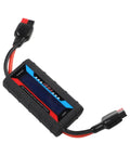 Built Tough RC Power Analyzer Watt Meter With Crisp Backlit Readouts And Heavy Duty 45A Plugs for tracking voltage and energy.