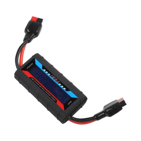 Built Tough RC Power Analyzer Watt Meter With Crisp Backlit Readouts And Heavy Duty 45A Plugs for tracking voltage and energy.