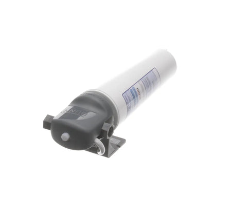 Essential Easy Clear Water Filtration System With 10000 Gallon Capacity showing a cylindrical filter for heavy-duty kitchen use.