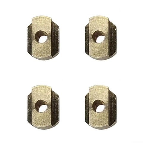 Four metal nuts from Heavy Duty Hydrofoil Wing Screw Kit And Foil Board Fixings For Surfing, Metal Mounting Hardware That Locks In Your Hydrofoil