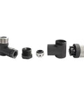 M12 4 Pin Female Connector D Code IP67 Waterproof Right Angle Industrial Circular Sensor Connector For PG7 Cable Disassembled