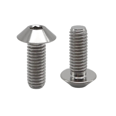 Titanium Button Umbrella Socket Head Bolts M6 X 1.0 X 16mm Pack Of 5 For Bikes And Motorcycles Ultra Lightweight Rustproof 6AL4V