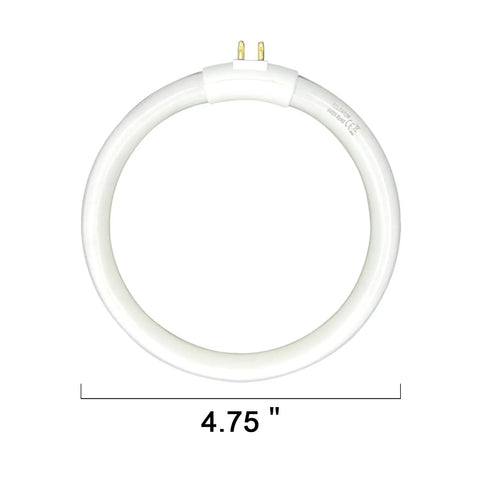 Two Pack 4.75 Inch T4 Type 12W 6400K Circular Bulb Replacement For Magnifier Desk Light And Vanity Makeup Mirror