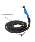 Pro Grade Air Electric Discharge Severing Torch Kit For Slick Steel Cutting, rugged blue grip handle and 500 cm hose.