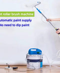 Electric Auto Feed Paint Roller System Automatic Suction Latex Paint Applicator with paint supply hose and roller.