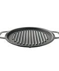 Top view of Large Cast Iron Grill Top For Bonfire And Yukon Fire Pit Outdoor Cooking Surface Seventeen And Three Quarters Inch 17 Lbs