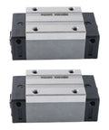 15mm Linear Bearing Blocks HGH15CA 2 Pack For CNC Rigs And Motion Carriage Sliders, Smooth Glide, Heavy Duty Block, Compatible With HIWIN HG15 Rails, Ideal For DIY Machining Projects, pair of HGH15CA steel bearing blocks