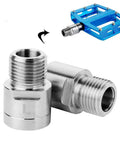 Bike Pedal Extenders 20mm Spacers For 9 16 Inch Threaded Pedals Fit MTB BMX Road SPD Anti Rust Chrome Moly Steel pair with pedal