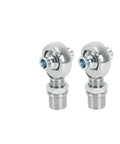 Two Pack 1.25 Inch Heim Joint Rod End Kit Left And Right Hand Thread Heat Treated Chromoly Steel with round tube adapter