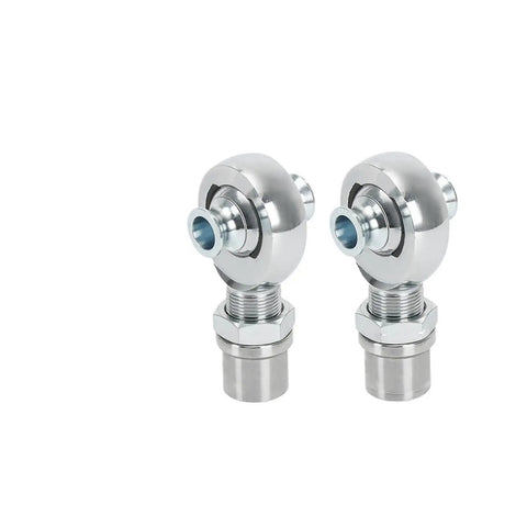 Two Pack 1.25 Inch Heim Joint Rod End Kit Left And Right Hand Thread Heat Treated Chromoly Steel with round tube adapter