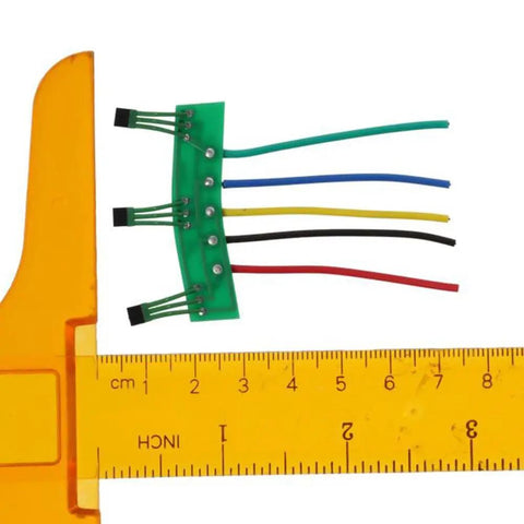Sick Upgrade E Bike Motor Hall Sensor Replacement Pair with colored wiring harness displayed beside measuring tool.