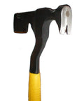 Heavy Duty Magnetic Roofing Hatchet Hammer With Killer Magnet And Rock Solid All Steel Build Perfect For Pros Slapping Shingles And Yanking Nails With Ease close-up of the claw head and handle