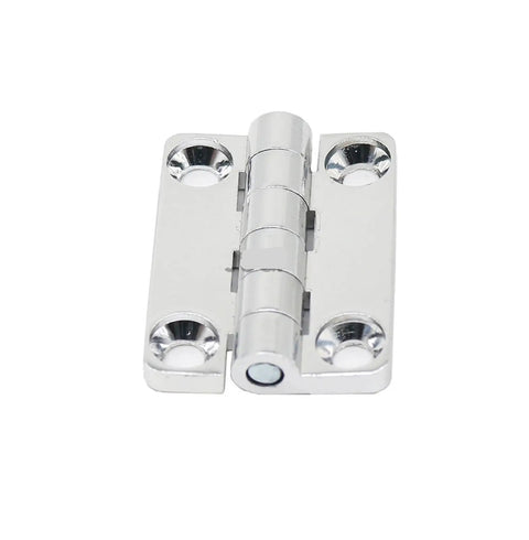 Bright Color Zinc Alloy Square Folding Hinge For Surface Mounted Distribution Cabinets, Industrial Grade, 51x38mm, top view