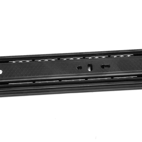 Close-up of Premium Cold Rolled Steel Drawer Slides 35x45cm with Soft Close and Damping Buffer for Heavy Duty Bearing Runners