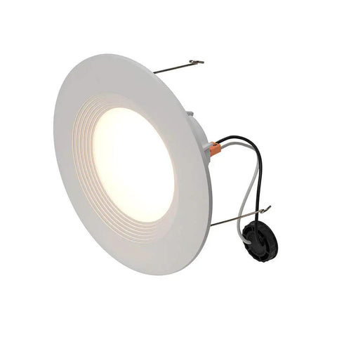 Six Inch LED Retrofit Downlight 650 Lumen Dimmable Soft White 2700K 55W Equivalent Easy Install Clips High CRI 90 Plus