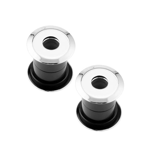 Heavy Duty Handlebar Riser Bushing Kit For Harley Davidson Softail Dyna FXR And Sportster XL 1973-2022 Vibration Reduction Secure Handlebar Mount Durable Construction Easy Install Smooth Ride Upgrade, chrome and black polyurethane bushings