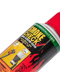 Pro Grade Smoke Check Spray For Photoelectric And Ionization Detectors, Solid 3 Case Pack Crammed With Twelve Cans Each, Quick And Easy Sensor Testing For Code Compliance And Total Peace Of Mind, can detail showcasing nozzle and label.