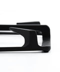 Side view of Heavy Duty Cast Iron Burner Grate Replacement For Gas Stoves, showcasing durable black matte enamel finish.