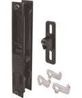 Sliding Door Flush Handle Set In Black Diecast For Replacement Of Flush Mount Hook Style Handles On Patio Sliding Glass Doors Includes Four Latches With Varying Hook Lengths To Fit Most Flush Lock Punch Outs