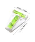 Mini T Shape Bubble Level Tool With Shatterproof PMMA And ABS showing dimensions of 1.73x2.28 inches