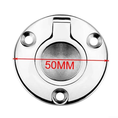 50mm Round Flush Floor Ring Pull Handle For RVs And Boats, Recessed Chrome Finish Trap Door Pull For Cupboards Basements Loft And Attic Panels