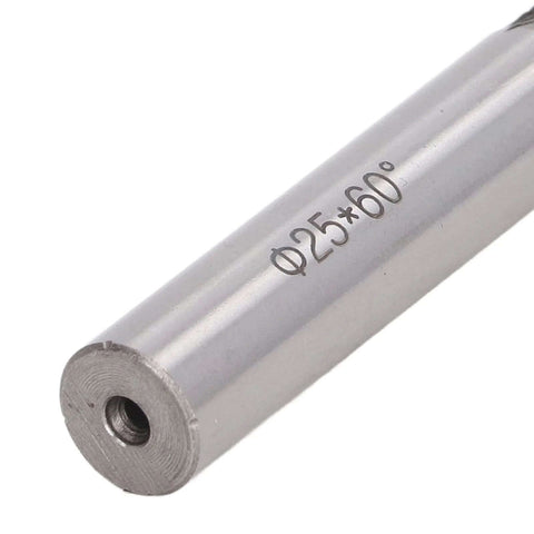 25mm dovetail milling cutter, 6-flute carbide end mill, 60° straight shank