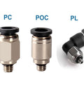 Get These 5pcs M3 To M6 Push-In Quick Connect Air Fittings With One Touch Design For Straight Couplers And Pneumatic Pipe Hose Tube Connectors That Make Your Job A Cinch. M3-M6 BSP male thread fittings