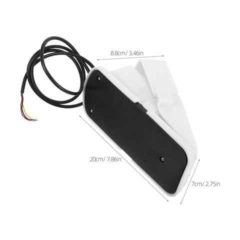 Replacement Foot Pedal For Pottery Wheel With Pro Grade Speed Control, Durable ABS Material, shown with dimensions.