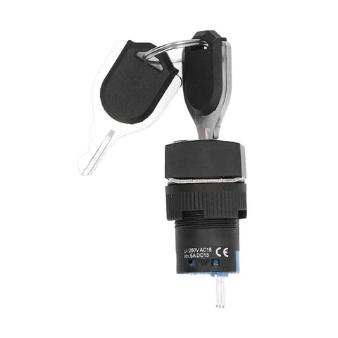 25 Pcs Key Selector Switch Self Locking Silver Metal 2 Positions Machine Tools With Keys And Seal Ring Durable Build Performance Industrial Grade Equipment Big Time Pros Need Zero Headaches Fast Easy Install No Brainer Deal, 16mm switch