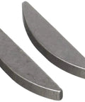 Close-up of two metal keys from the Woodruff Key Set 25 Pack 3/16 By 1-13/32 Auto Part Key Kit For Sprockets And Shafts Easy Install Durable