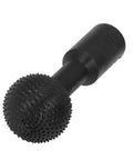 Heavy Duty Spherical Wood Carving Burr 10mm Grinding Bit for angle grinders, black coated steel, designed for woodworking.
