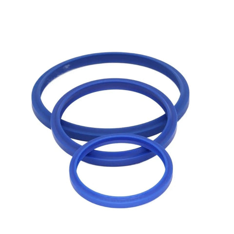 Heavy Duty Hydraulic Cylinder Dust Seal Ring For Excavator Equipment Blocks Dirt Soil Sand To Save Piston Rod Scratches Lower Oil Needs Sealing With No Gaps Keeps Fluid Clean For Rigs That Need Long Term Solution To Keep Your Dough Safe Forever, blue PU rings